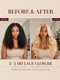 5×5 HD Lace Closure 613 Blonde