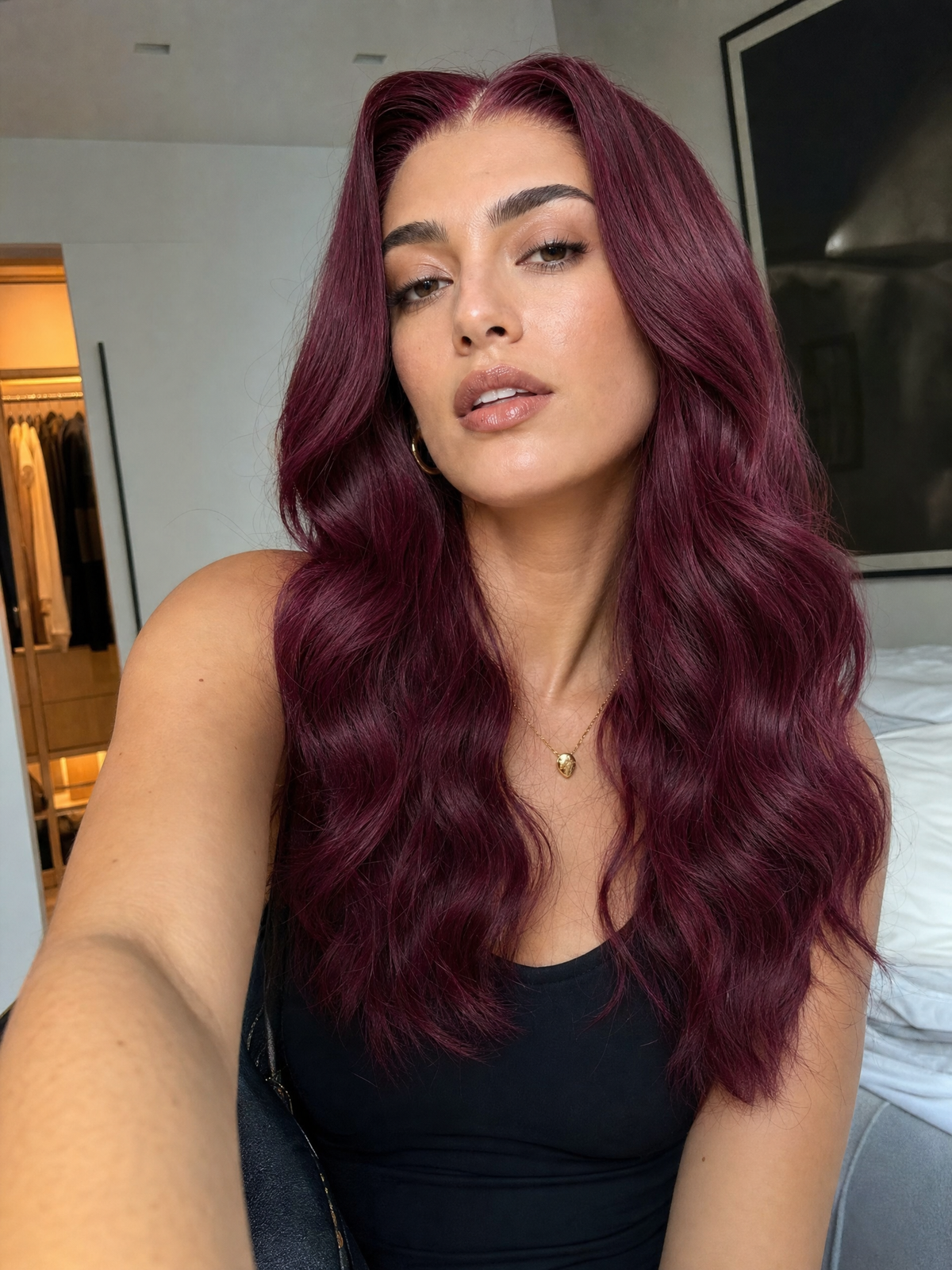 Burgundy Lace Wig