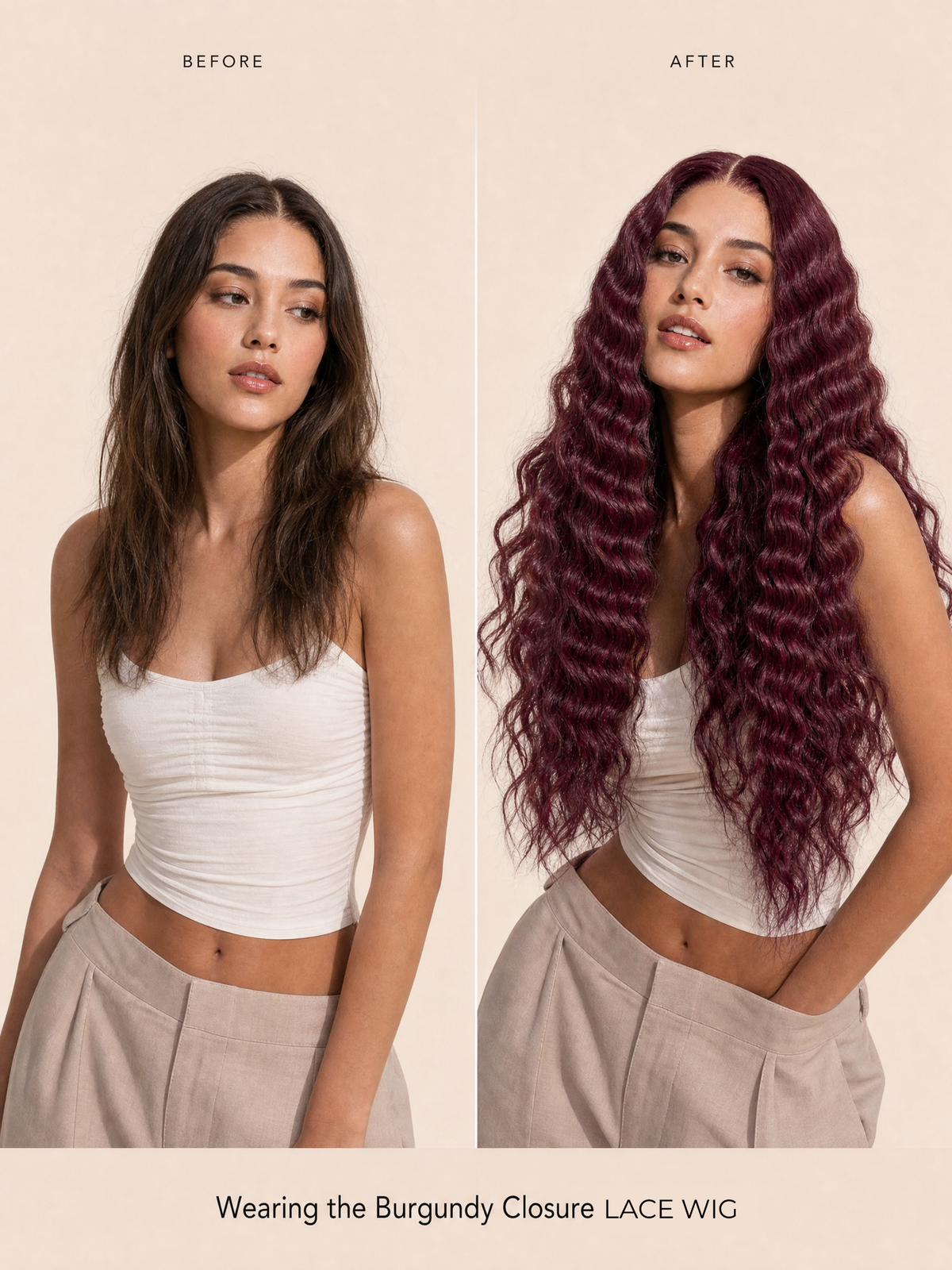 Burgundy Closure Wig