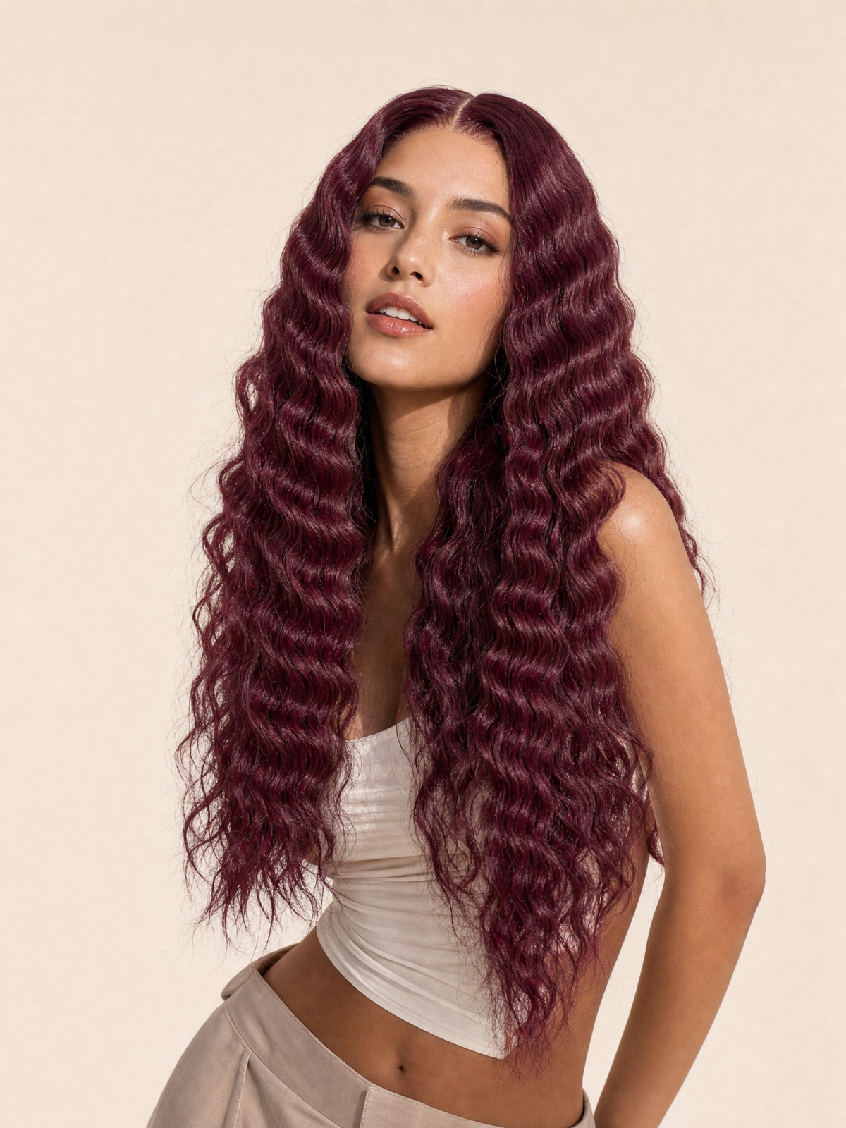 Burgundy Closure Wig