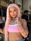 Rock Pink Lace Wig