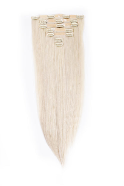 Invisible Clip Ins Platinum Blonde