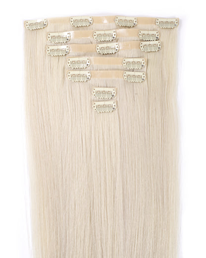 Invisible Clip Ins Platinum Blonde