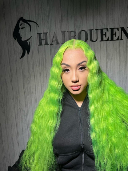 Lime Lace Wig
