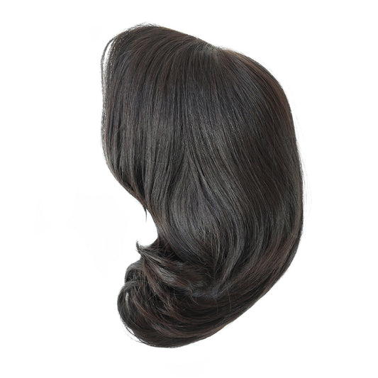 Black New Injection Lace with 1" French Lace Front Jewish Wig