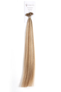 Blonde blend hair extension K-Tip bundle, straight long strands