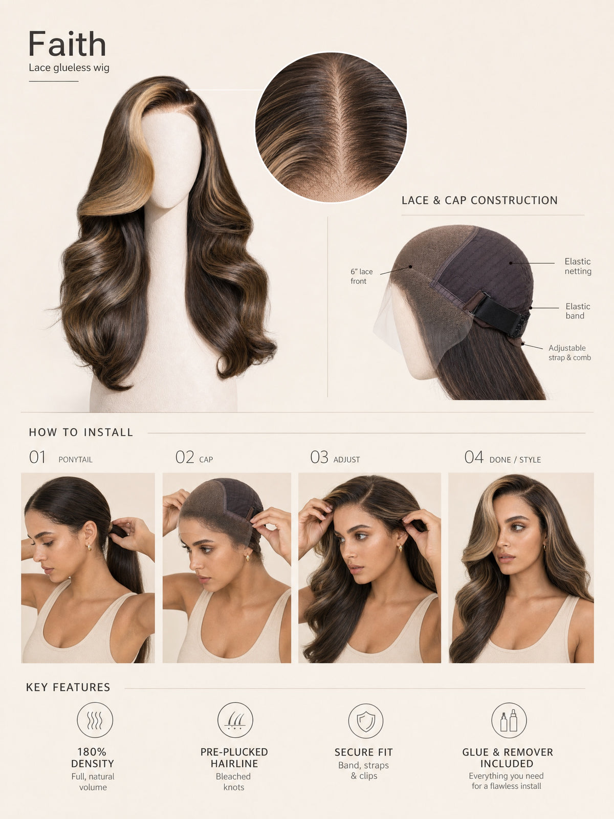 Faith  glueless  Wig