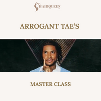 Arrogant Tae's master class flyer with male portrait