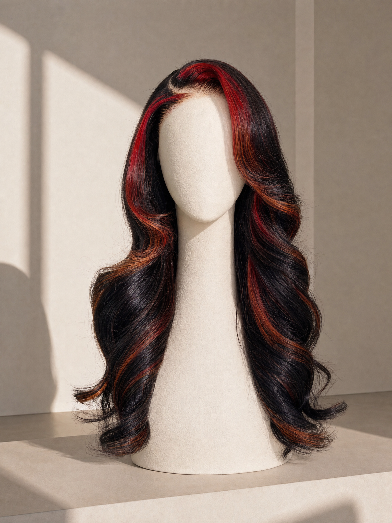 Honey Striped Lace Wig