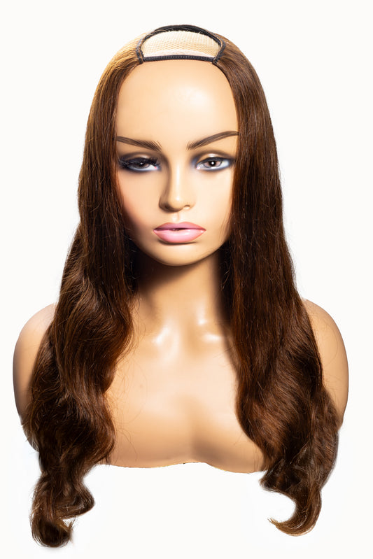 Brown U-Part Wig