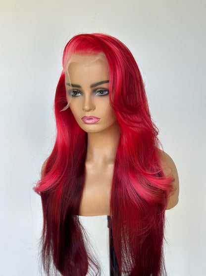 Crimson Luxe Lace Wig