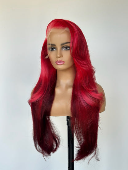 Crimson Luxe Lace Wig