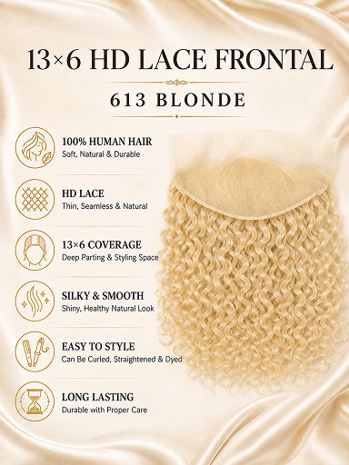 13×6 HD Lace Frontal #613 Blonde