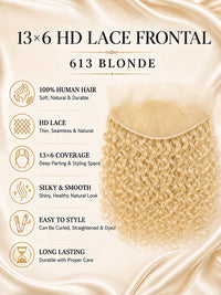 13×6 HD Lace Frontal #613 Blonde