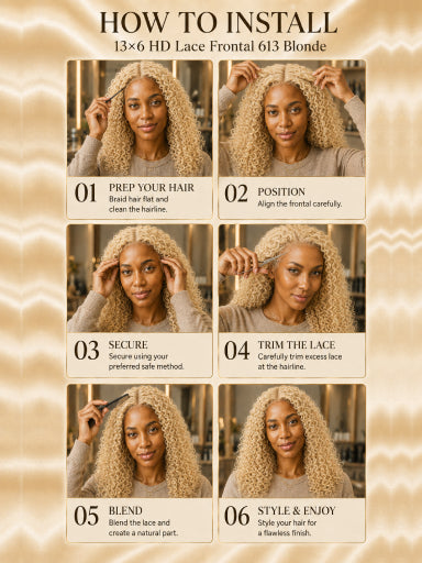 13×6 HD Lace Frontal #613 Blonde