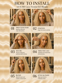 13×6 HD Lace Frontal #613 Blonde