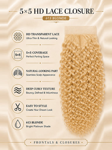 5×5 HD Lace Closure 613 Blonde