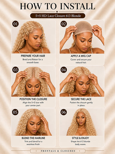 5×5 HD Lace Closure 613 Blonde