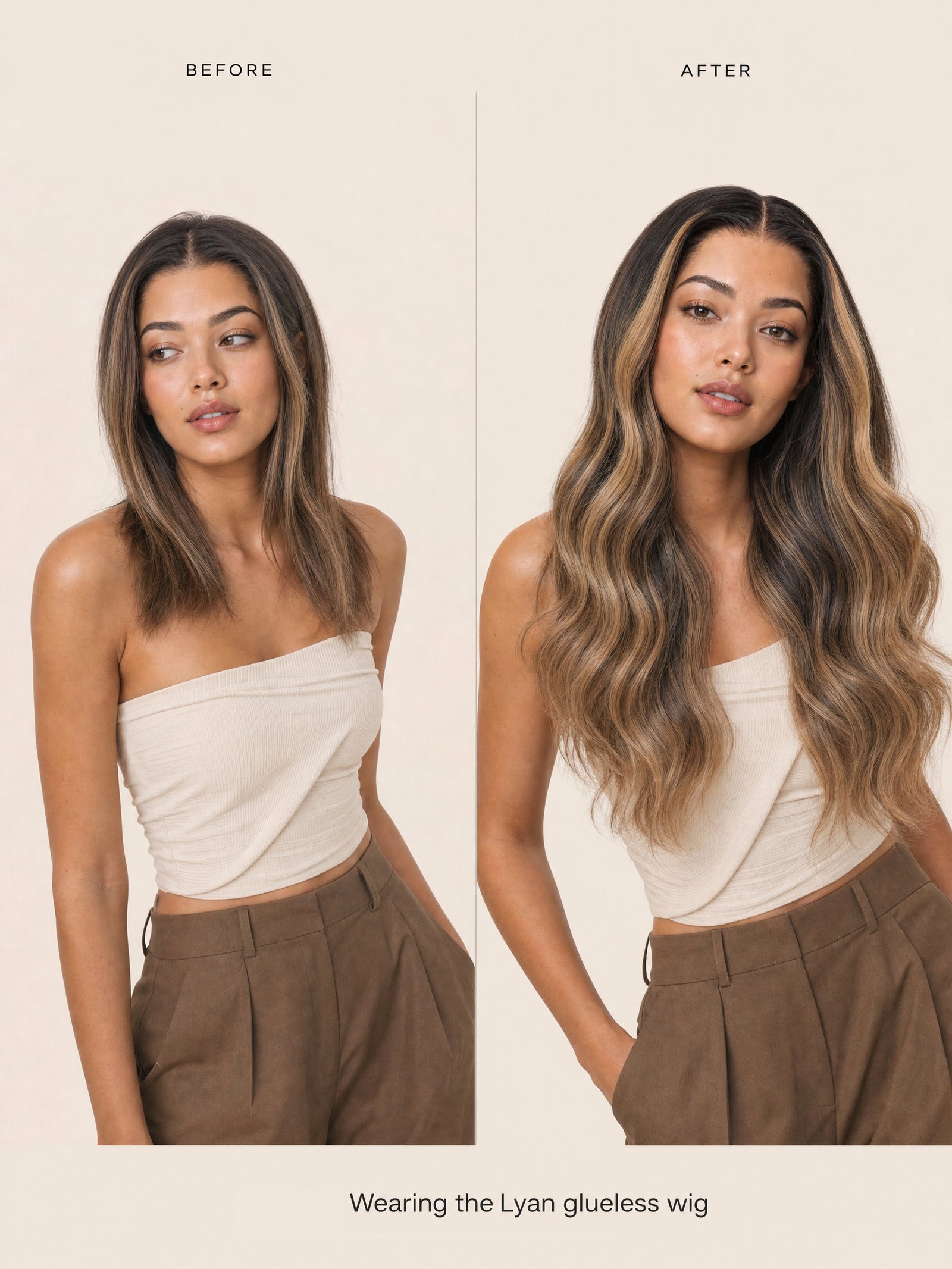 Lyan glueless wig