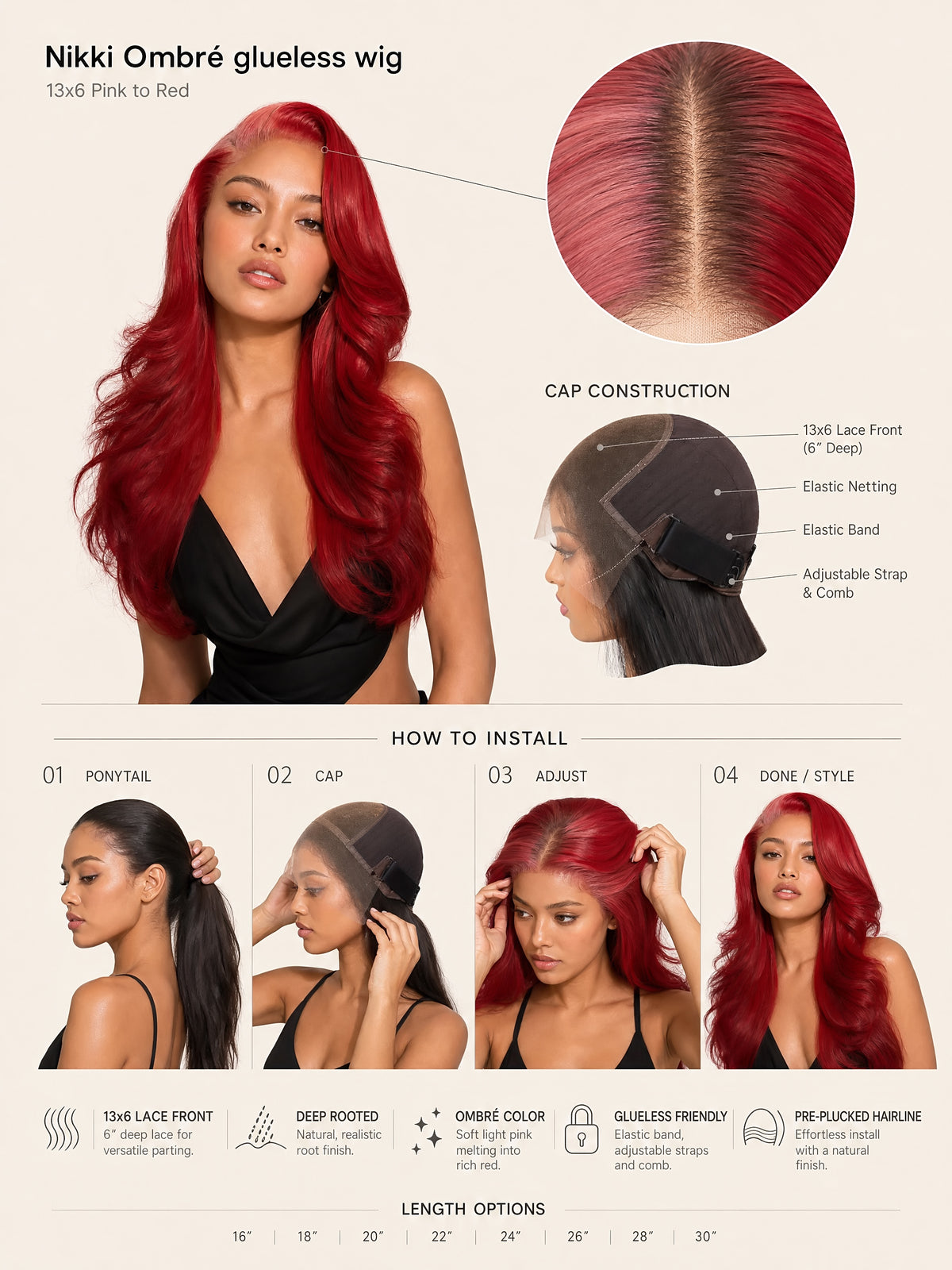 Nikki Ombré Lace Wig