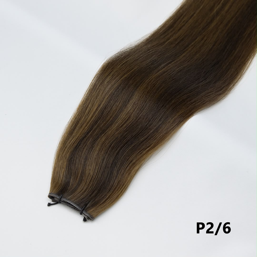 Straight tape-in extensions (P2/6) with flat tape end