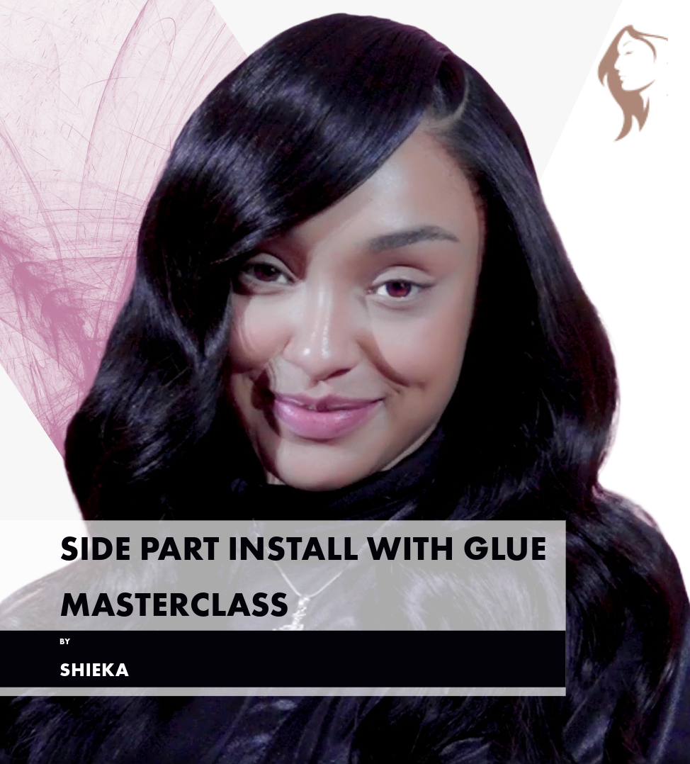 How To Do Side Part Install With Glue