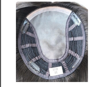 6x7 Fine Mono undervent topper with dark gray oval base and mesh center