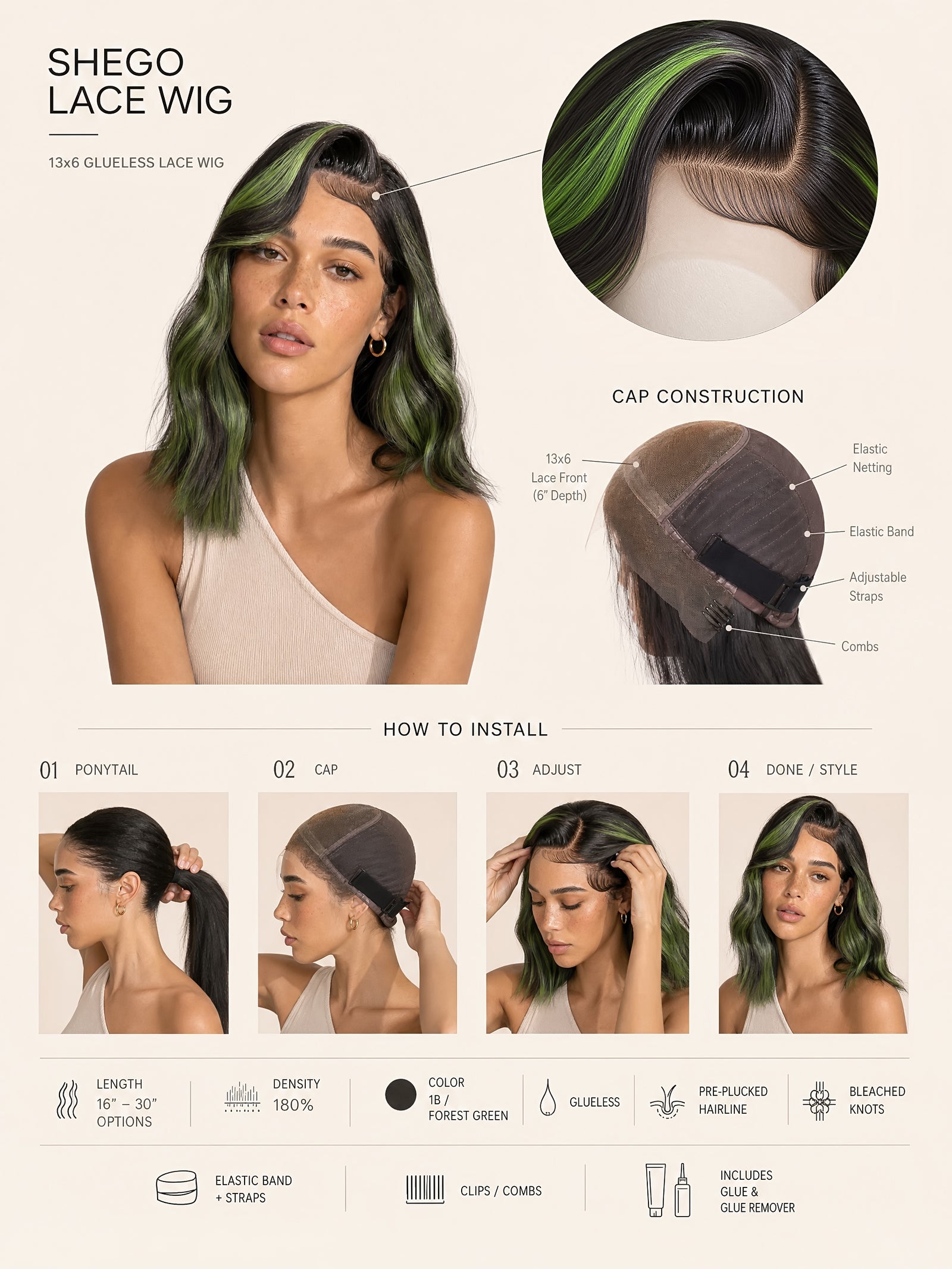 Shego Lace Wig