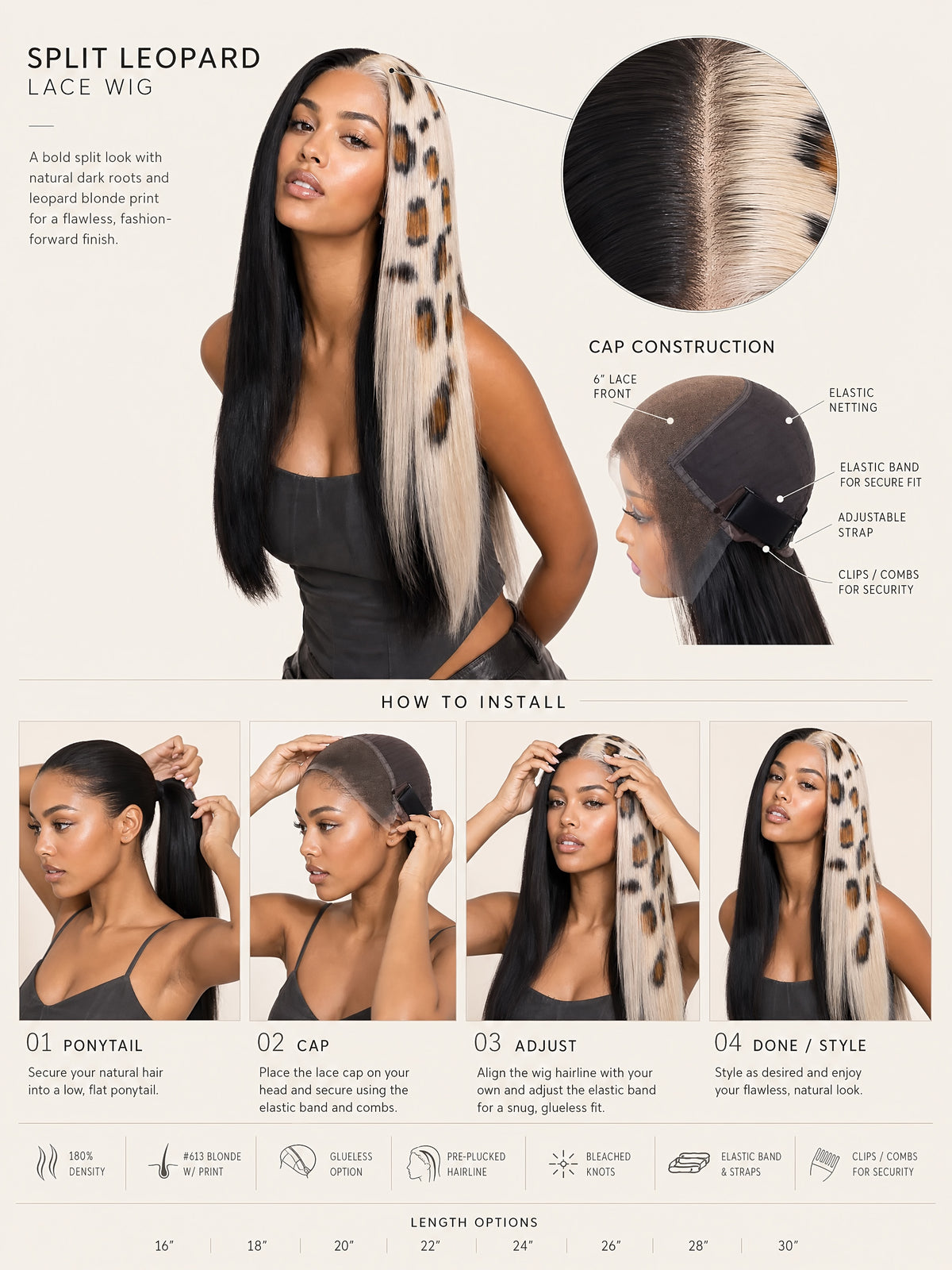 Split Leopard Wig