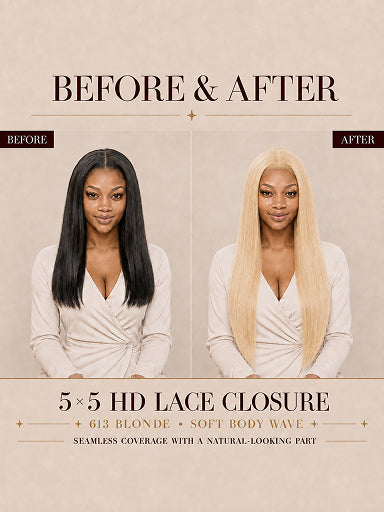 5×5 HD Lace Closure 613 Blonde