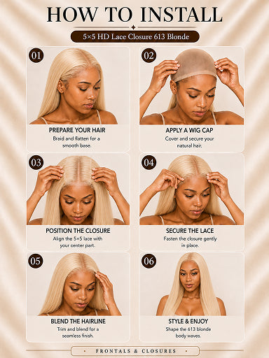 5×5 HD Lace Closure 613 Blonde