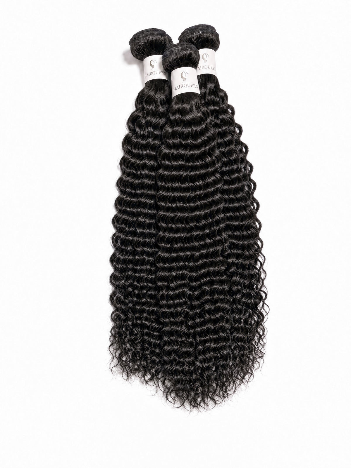 Black human hair bundle with springy tight curls, full and voluminous