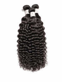 Black human hair bundle with defined spiral curls, full rounded shape