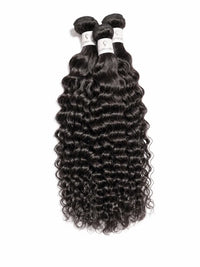 Black curly hair bundle pack, three bundles with springy ringlets.