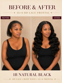 13×6 HD Lace Frontal 1B Natural Black