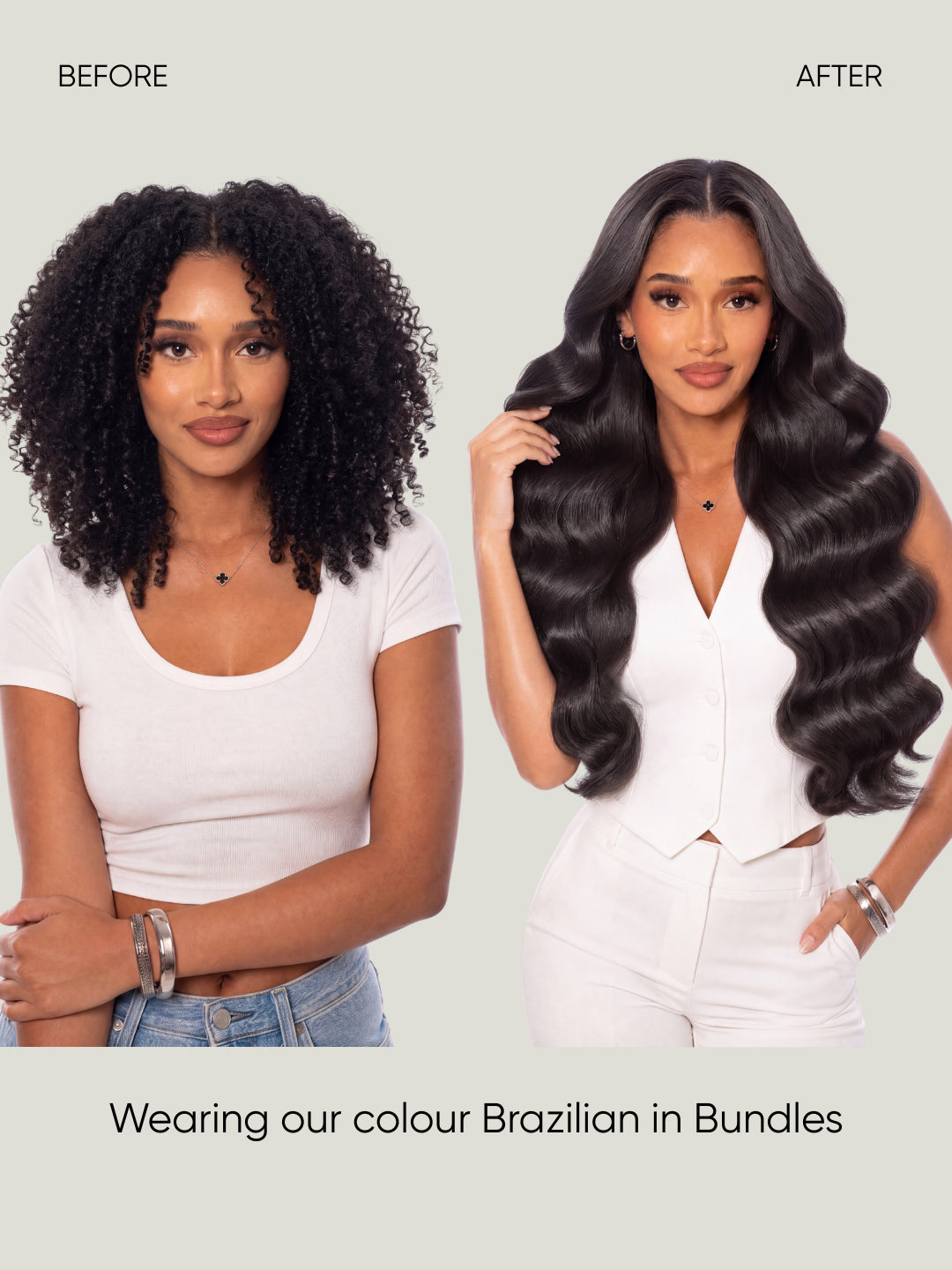 Brazilian bundles on model: long loose waves in dark black