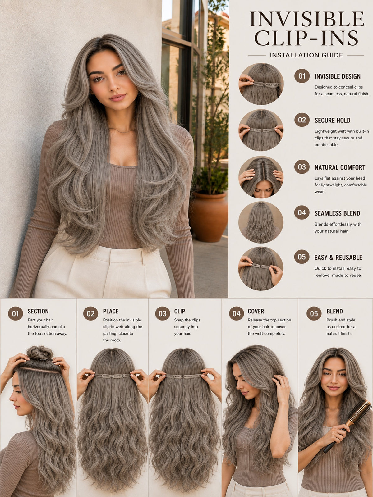 Invisible Clip-In Extensions