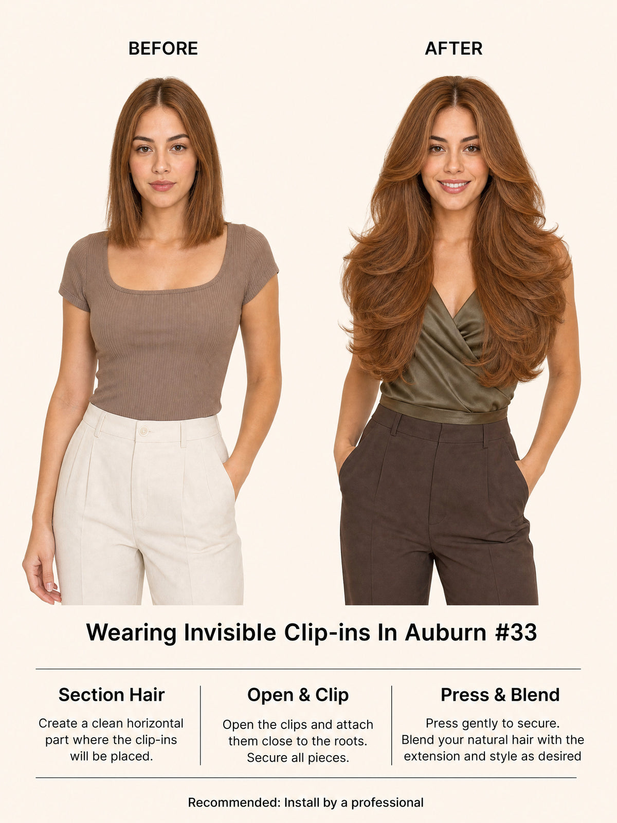 Invisible Clip-In Extensions