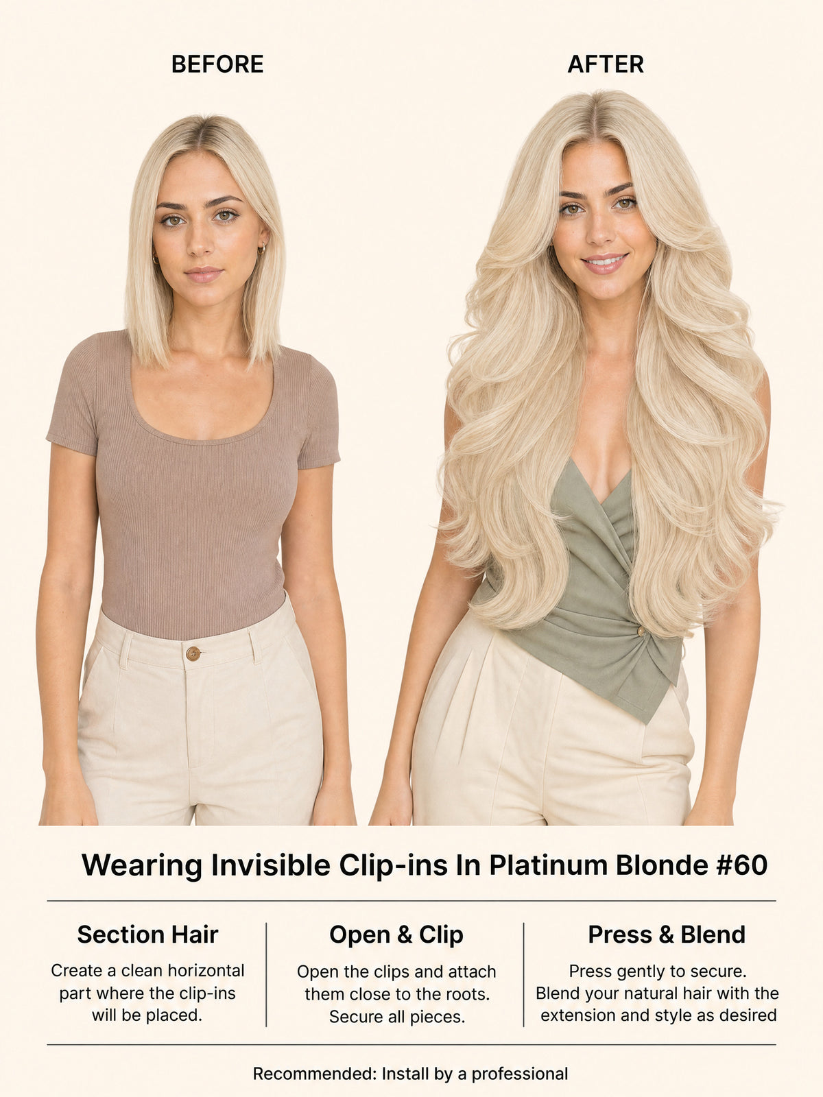 Invisible Clip-In Extensions