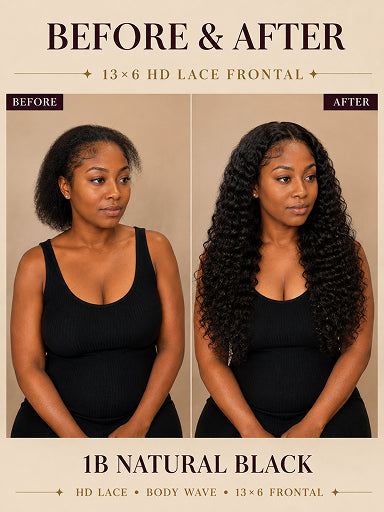 13×6 HD Lace Frontal 1B Natural Black