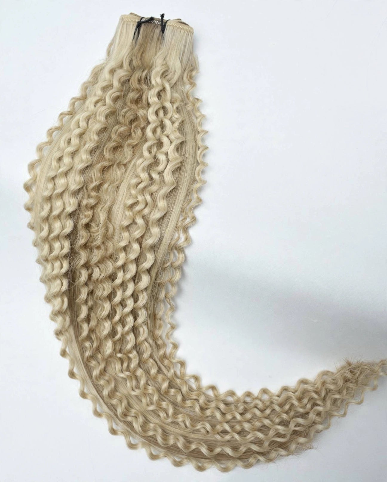 curly machine weft