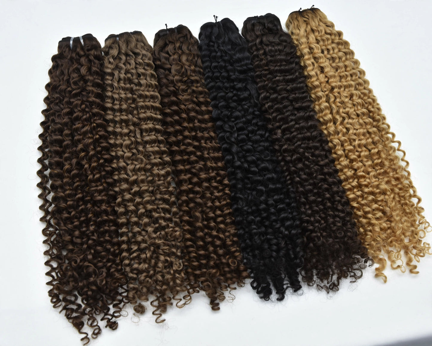curly machine weft