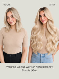 Genius Weft Golden Blonde 24 before and after