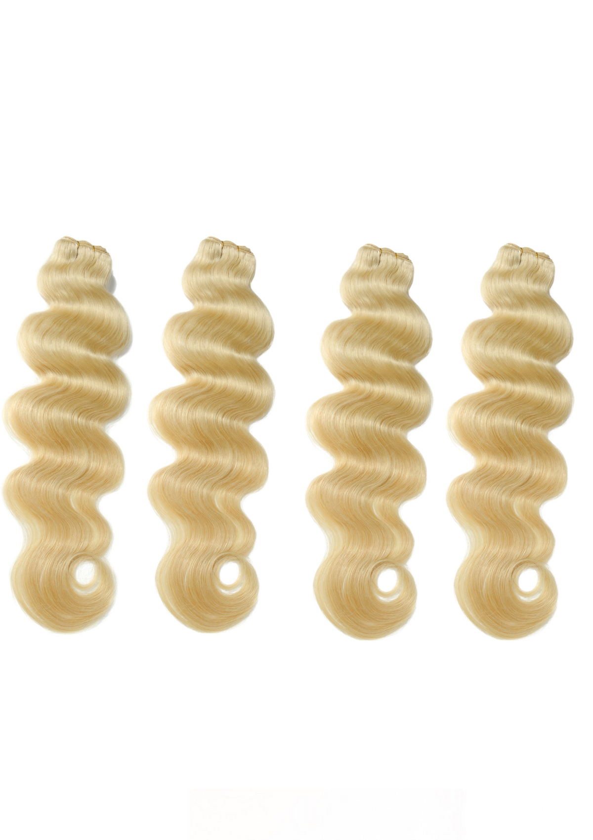 Raw Indian 613 4 hair bundle set, light blonde loose wave curls