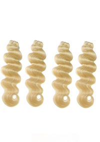 Raw Indian 613 4 hair bundle set, light blonde loose wave curls