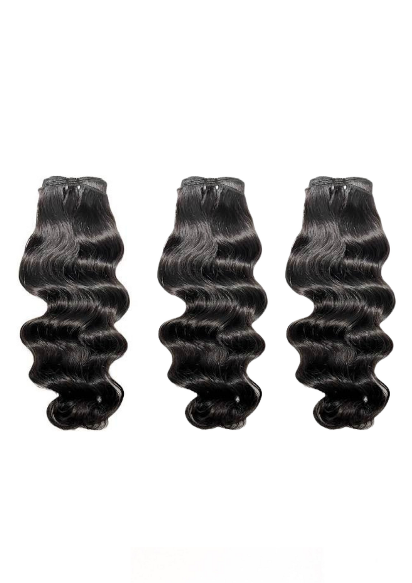 3-pack wavy dark hair bundles with natural wave pattern