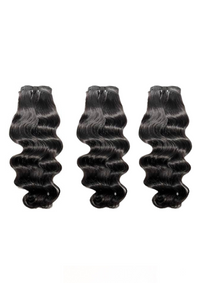 3-pack wavy dark hair bundles with natural wave pattern