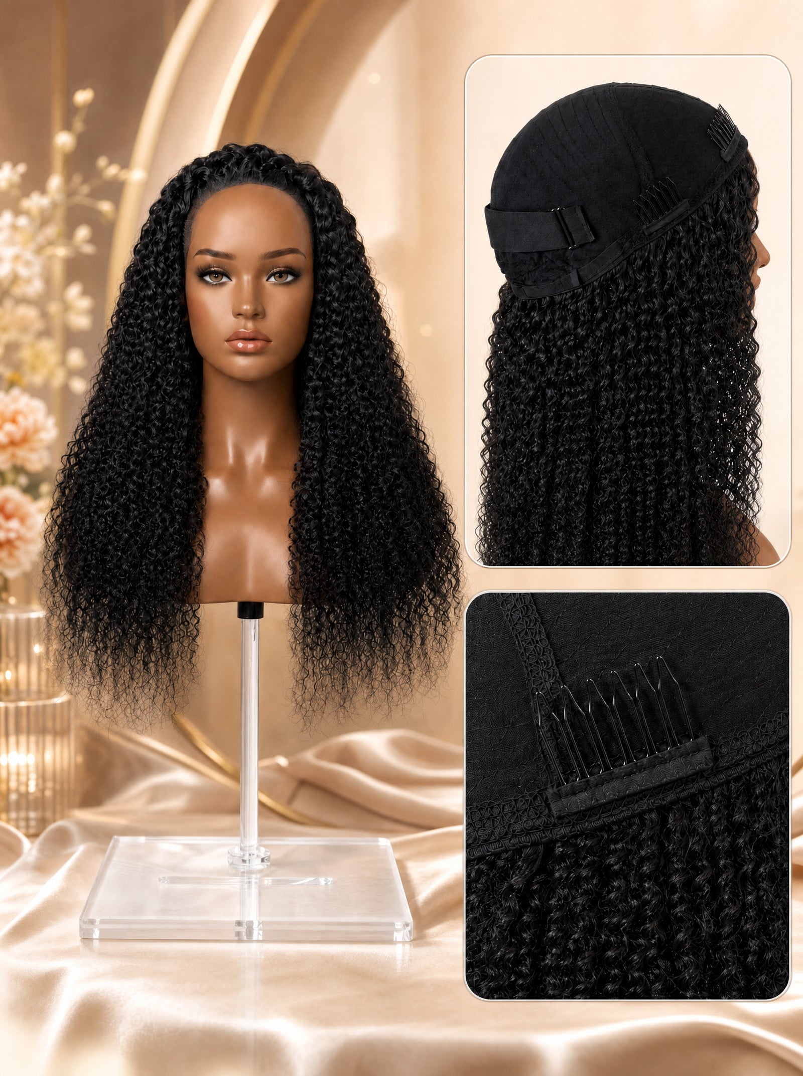 Belle Kinky Curly Half Wig