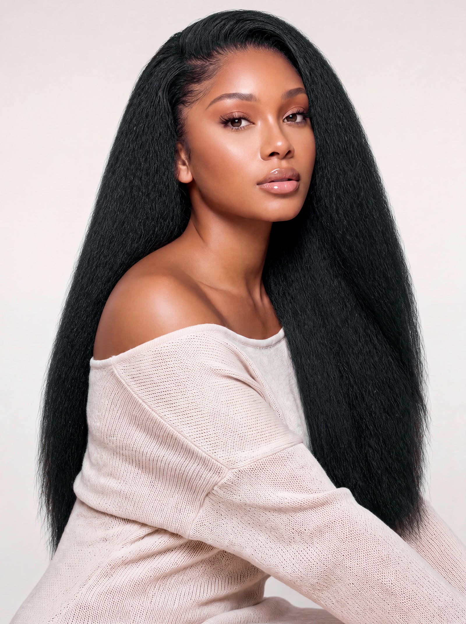 Milan Kinky Straight Half Wig