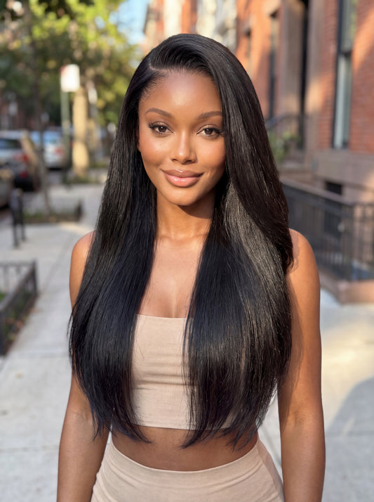 The Monaco-Silky Straight half wig